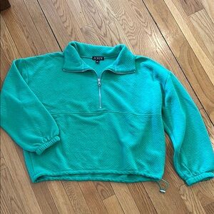 J.Crew Teal Quarter-Zip Pullover
